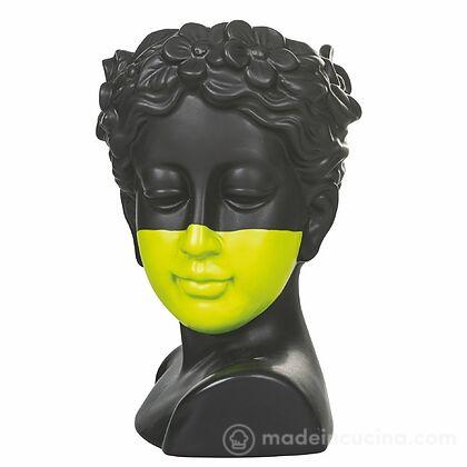 Vaso nero e verde Vis à Vis cm 22