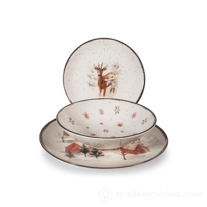 Servizio piatti in stoneware 18 pezzi Fairy Tale Charm