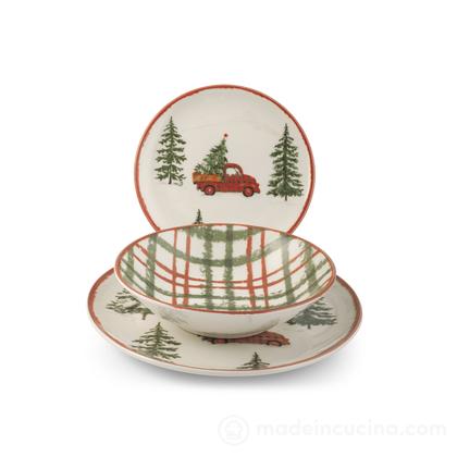 Servizio piatti in stoneware 12 pezzi Adventure