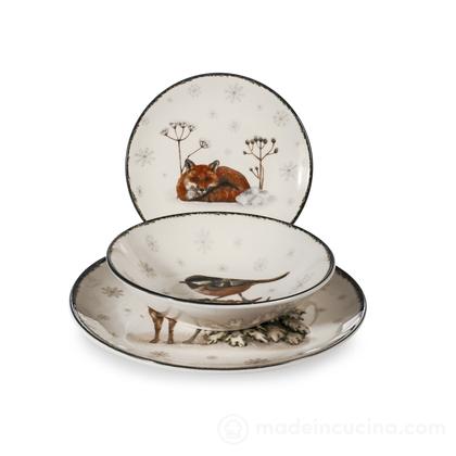 Servizio piatti in stoneware 18 pezzi Wild Spirits