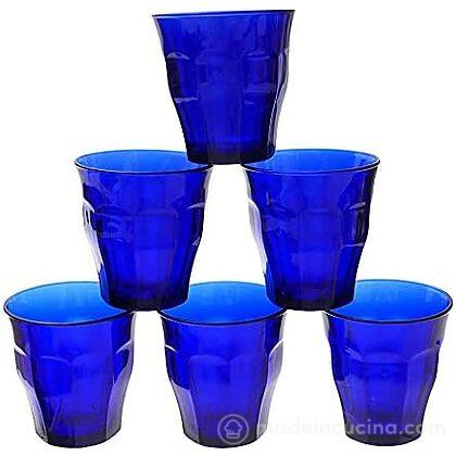 Set 6 bicchieri acqua Picardie blu