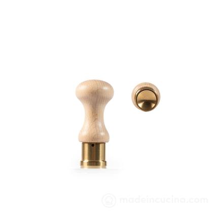 Stampo cappelletti a molla in alluminio con manico in legno cm 3