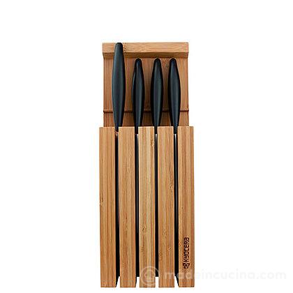 Set blocco in bambù 4 coltelli FK