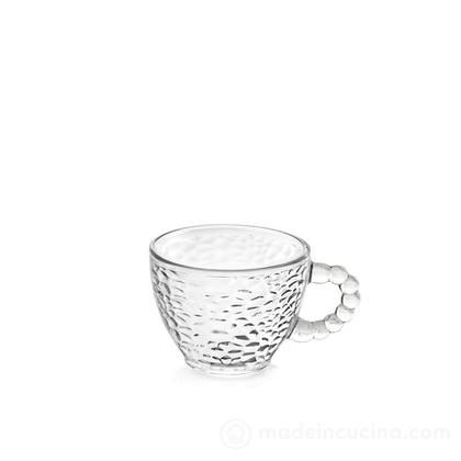 Set 6 tazzine da caffè in vetro Pearls Luxor