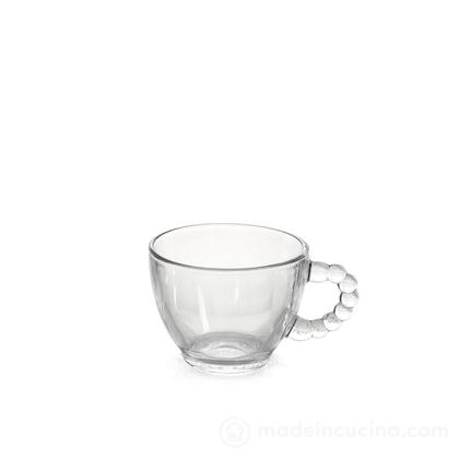 Set 6 tazzine da caffè in vetro Pearls Aurea