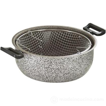 Pentola friggitrice in alluminio antiaderente Janet cm 24