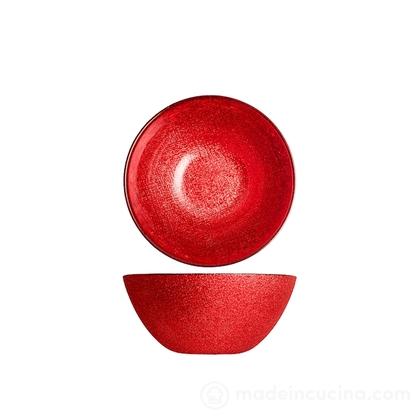 Set 6 ciotole bowl in vetro effetto glitter Regent Red cm 15