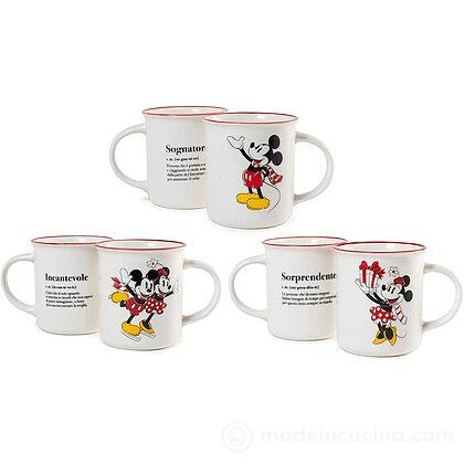 Set 6 tazze mug Mickey e Minnie Xmas