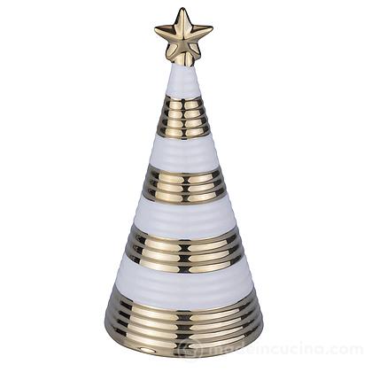 Albero di natale decorativo in porcellana Gold Xmas cm 18,5
