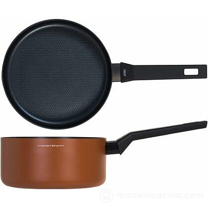 Casseruola a un manico in alluminio antiaderente Paprika Alessandro Borghese