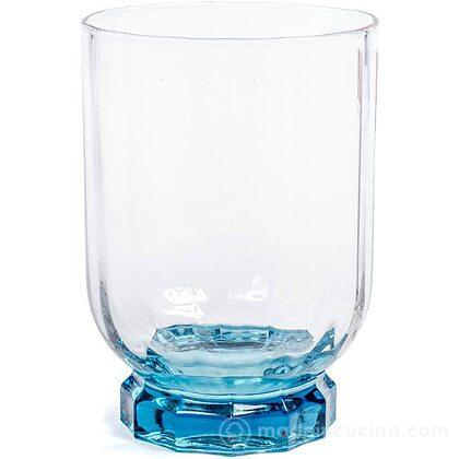 Set 6 bicchieri rocks con piede azzurro Florian cl 30