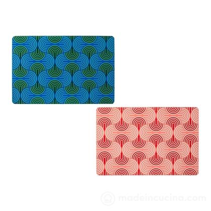 Set 2 tovagliette in sughero decoro spirale cm 43x28 Set 2 tovagliette in sughero decoro spirale cm 43x28