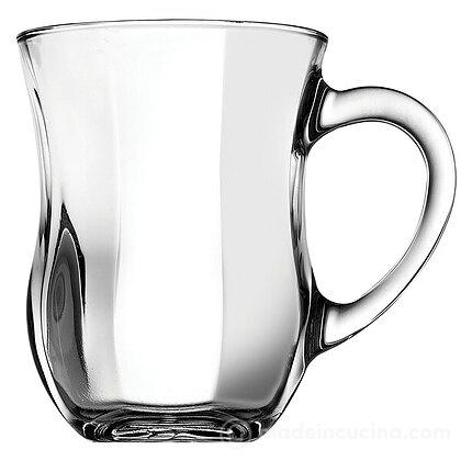 Set 12 mug in vetro con manico Gourmet