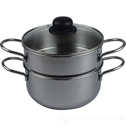 Maury's Cestello Per Vaporiera In Acciaio Inox – Diametro 28 Cm Con Perno Centrale