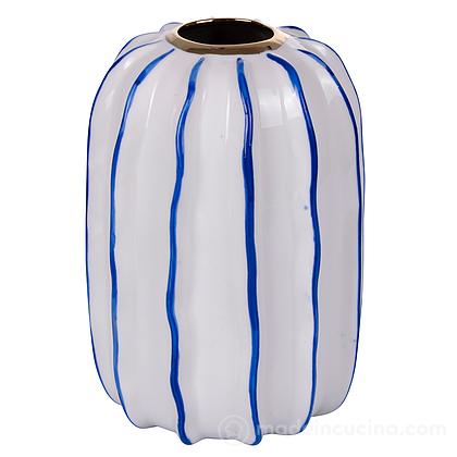 Vaso in porcellana Egeo bianco blu e oro (5912561)