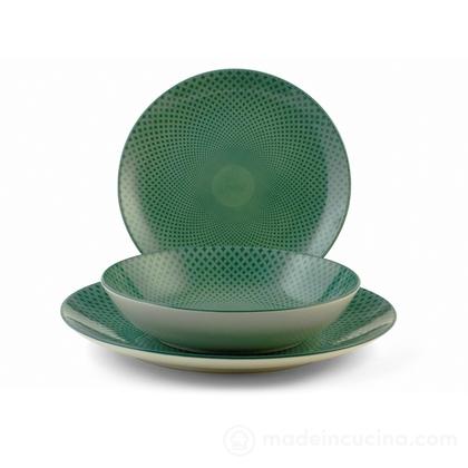 Servizio piatti 18 pezzi Aurora verde