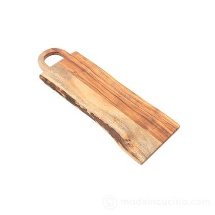 Tagliere in legno naturale con manico cm 55x15x1,5