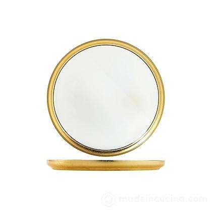 Piatto in vetro Goldie foglia oro