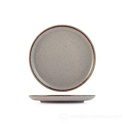 Set 6 piattini pane in porcellana Pearl grigio cm 15