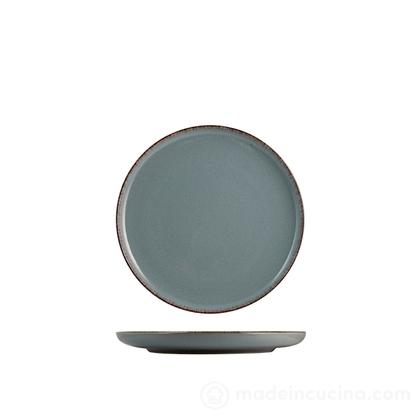 Set 6 piattini pane in porcellana Pearl azzurro cm 15