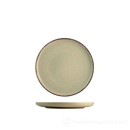 Set 6 piattini pane in porcellana Pearl verde cm 15