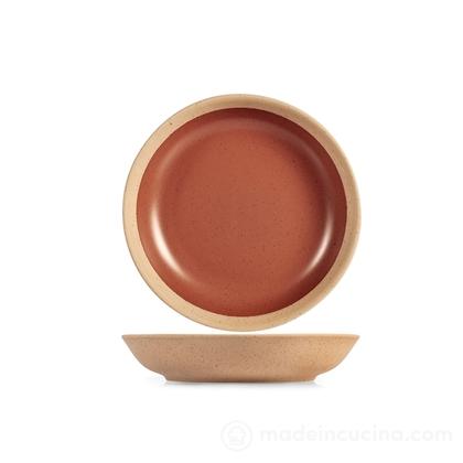 Set 6 piatti fondi in stoneware Gemme terracotta cm 20
