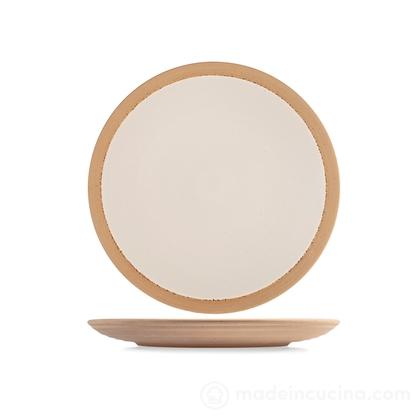 Set 6 piatti piani in stoneware Gemme avorio cm 27