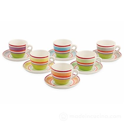 Set 6 tazzine da caffè con piattino Petit