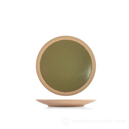 Set 6 piatti frutta in stoneware Gemme verde cm 20