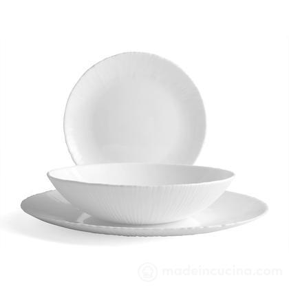 Servizio piatti 18 pezzi Coconut bianco