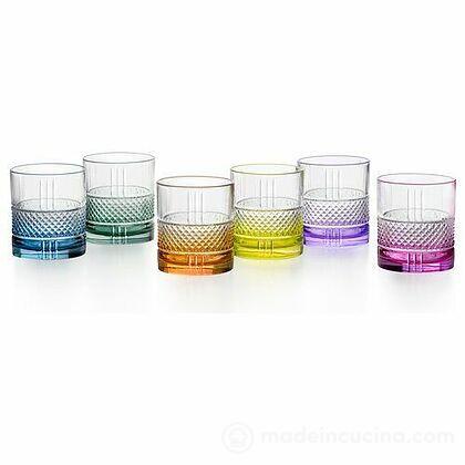 Set 6 bicchieri colorati Brillante cl 34