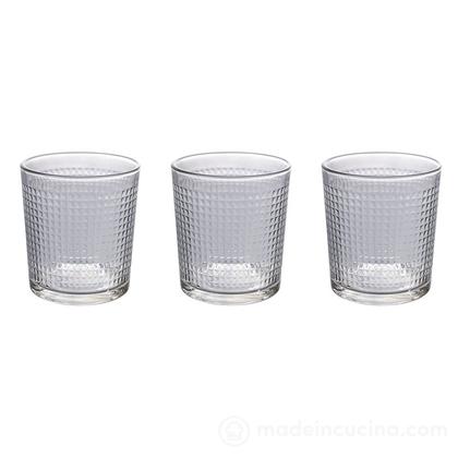 Set 3 bicchieri Light Pixel Sibilla trasparente cl 26,5