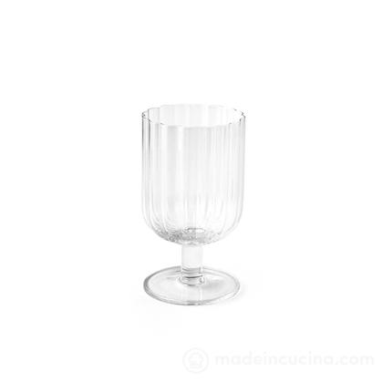 Set 6 calici in vetro ondulato trasparente cl 32