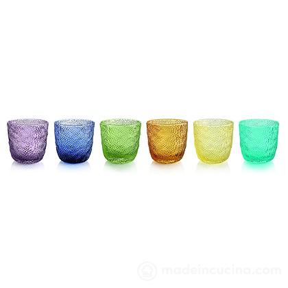 Set 6 bicchieri acqua colorati Tricot