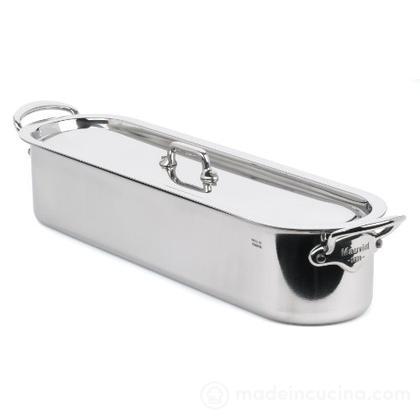 Mauviel Mauviel1830 – Tegame M'Cook 523025 con Coperchio, in Acciaio Inox, Acciaio Inox, Inox, 24 cm