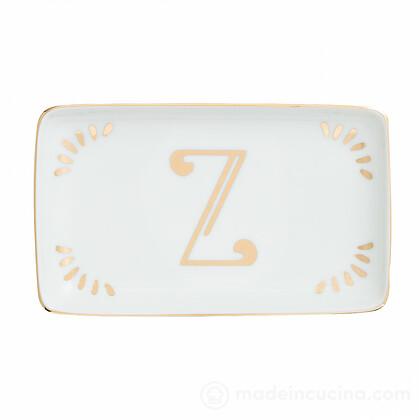 Vaschetta rettangolare in porcellana lettera Z