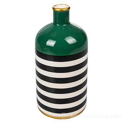 Vaso arredo cilindrico in ceramica Luxury House verde (5912653)
