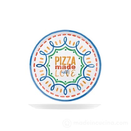 Set 4 piatti pizza in porcellana Handmade cm 31