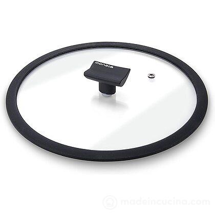 Coperchio in vetro con bordo in silicone
