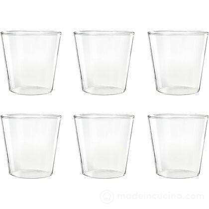 Set 6 bicchieri in vetro borosilicato cl 31,5