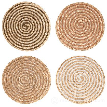 Set 4 tovagliette Spiral Chocolate cm 38