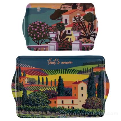 Set 2 vassoi in melamina Thats Amore