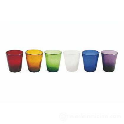 Set 6 bicchieri acqua colorati Cancun
