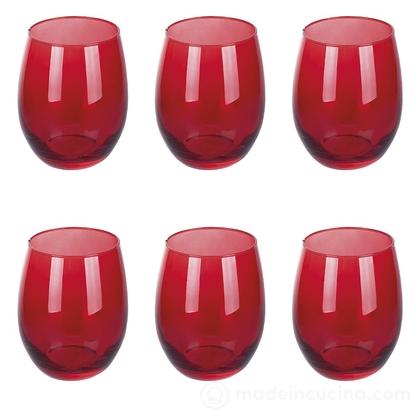 Set 6 bicchieri Luce Sibilla rosso cl 60