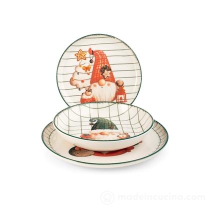 Servizio piatti 18 pezzi in stoneware Gnomeville