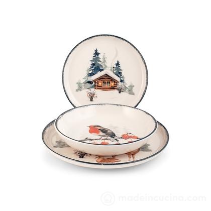 Servizio piatti 18 pezzi in stoneware Frosty