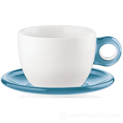 Set 2 tazze da colazione con piattino Gocce