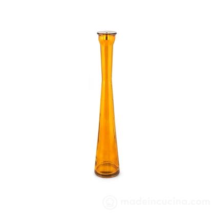 Candeliere in vetro riciclato colore ambra cm 51