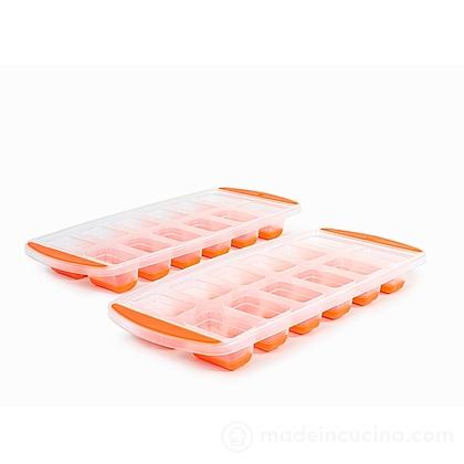 Set 2 stampi per ghiaccio in polipropilene arancione