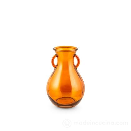 Vaso in vetro riciclato anfora ambra cm 24